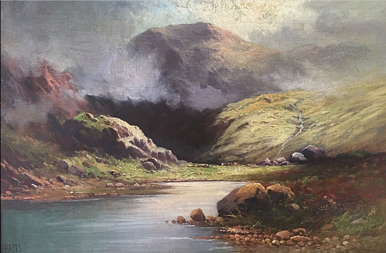 Scottish Highlands landscape with mountains and lochs